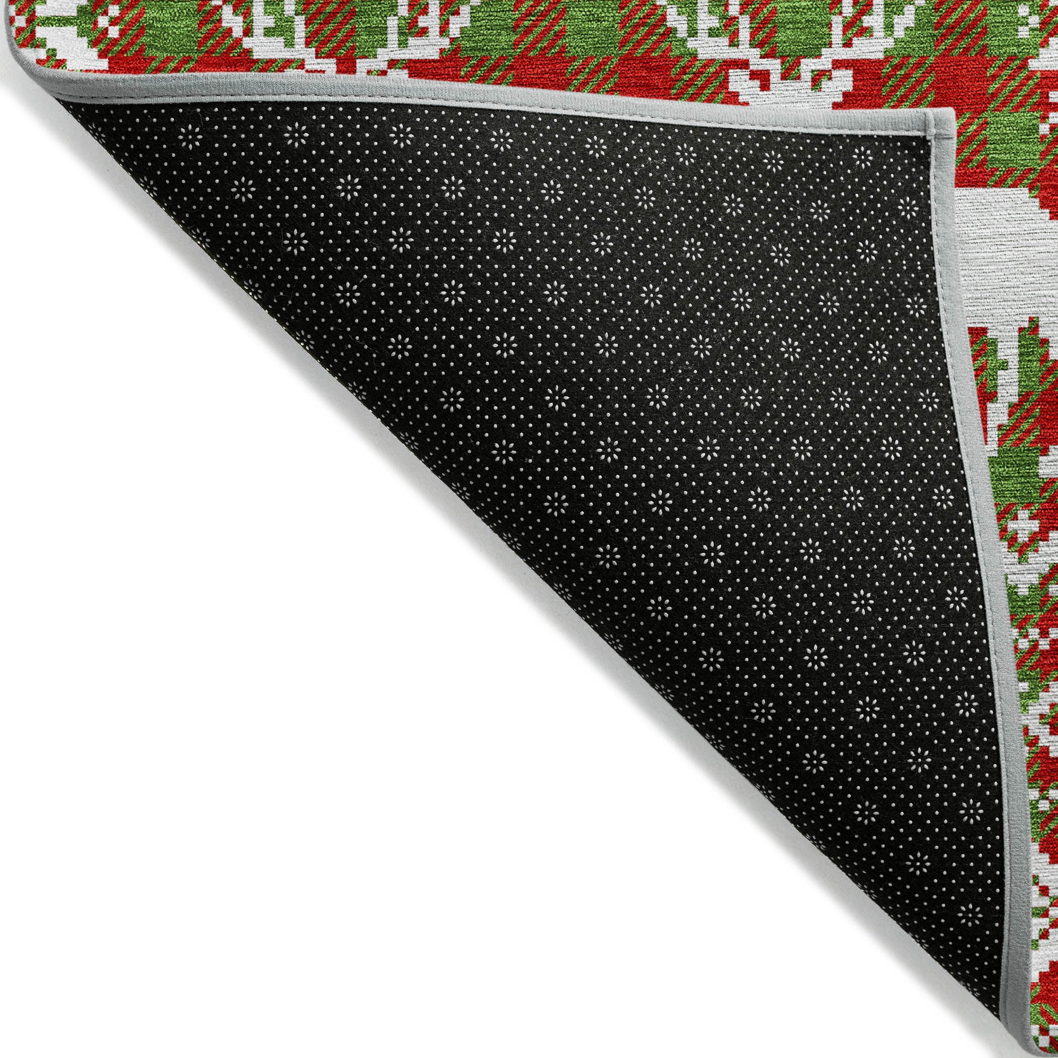 Luxury Machine Washable Indoor/Outdoor Holiday WN28 Fern Green Rug 1'8" x 2'6" #shape_Rectangle