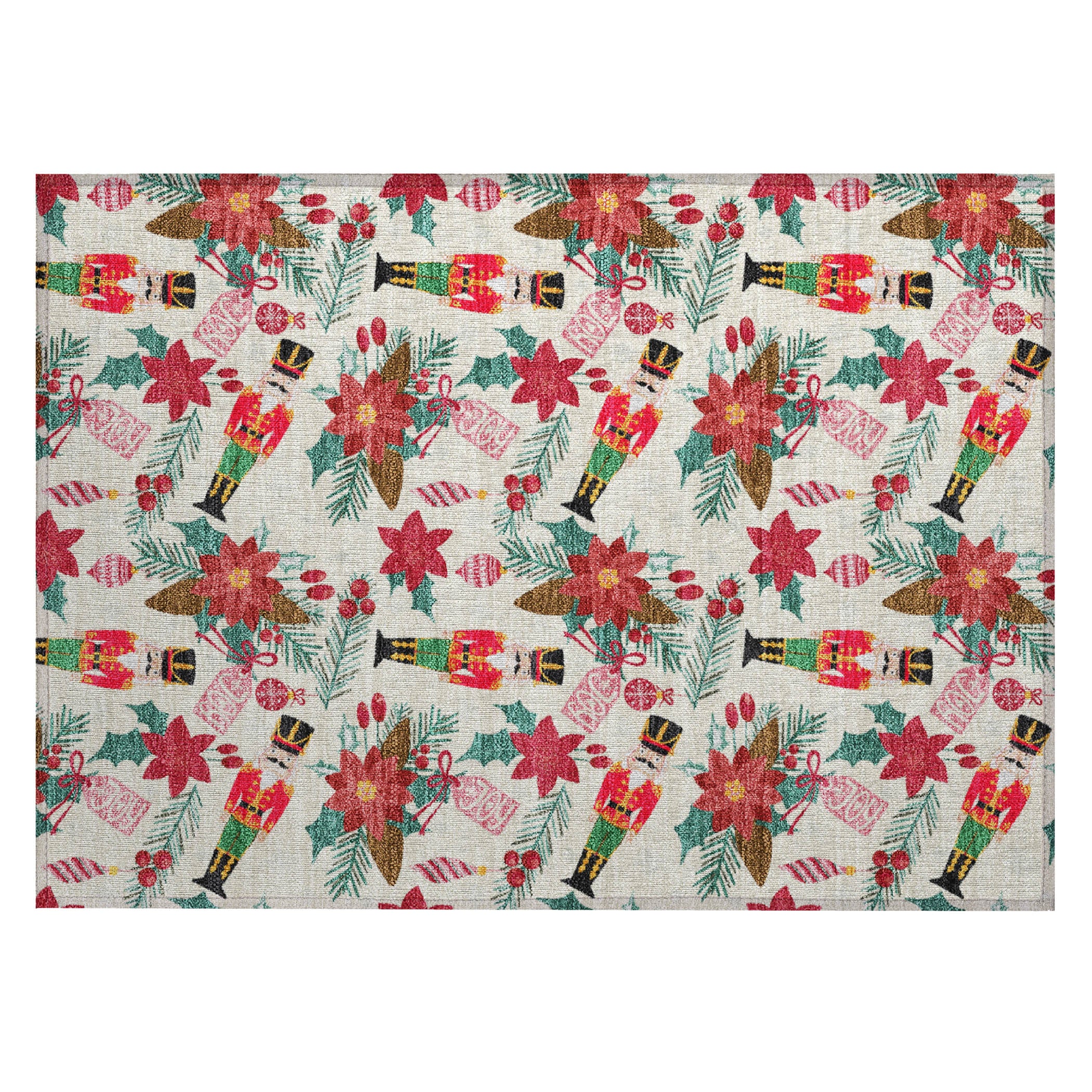 Luxury Machine Washable Indoor/Outdoor Holiday WN30 Ivory Rug 1'8" x 2'6" #shape_Rectangle