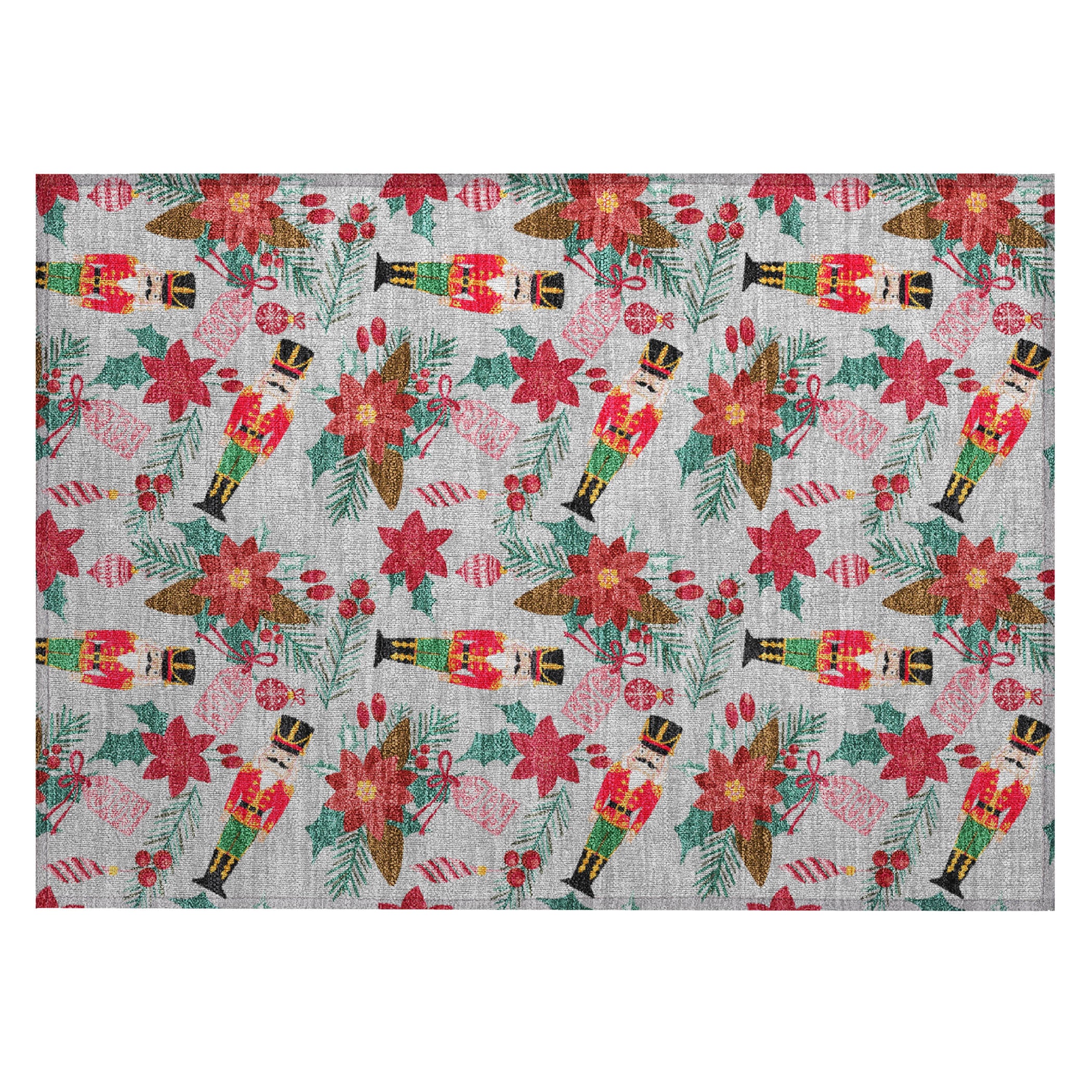 Luxury Machine Washable Indoor/Outdoor Holiday WN30 Silver Gray Rug 1'8" x 2'6" #shape_Rectangle