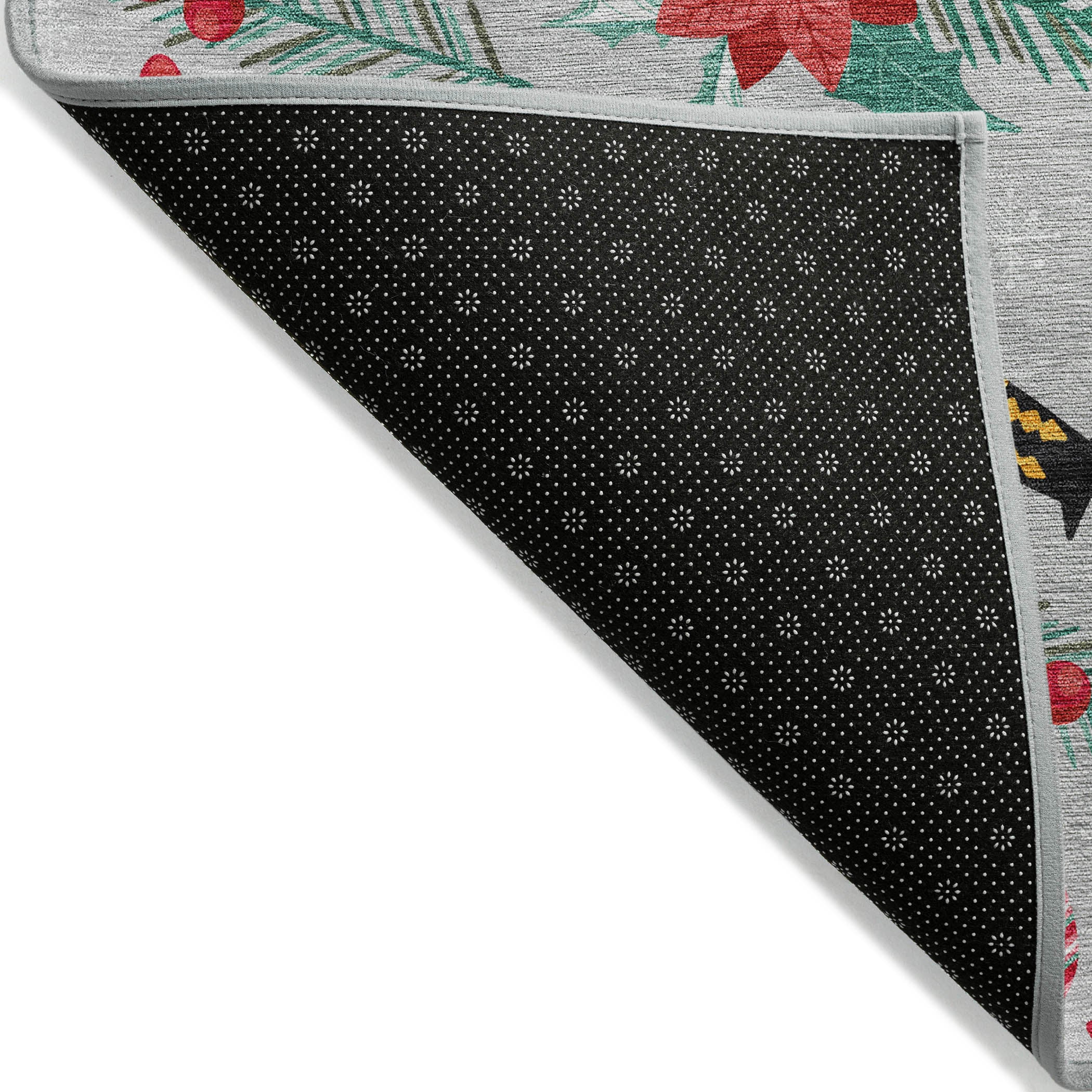 Luxury Machine Washable Indoor/Outdoor Holiday WN30 Silver Gray Rug 1'8" x 2'6" #shape_Rectangle