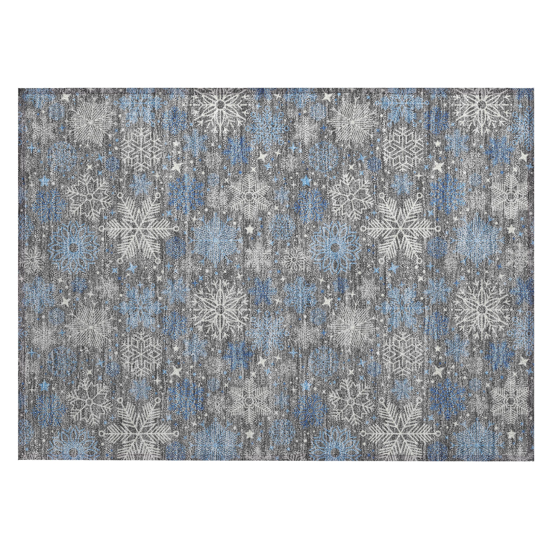 Luxury Machine Washable Indoor/Outdoor Holiday WN31 Gray Rug 1'8" x 2'6" #shape_Rectangle