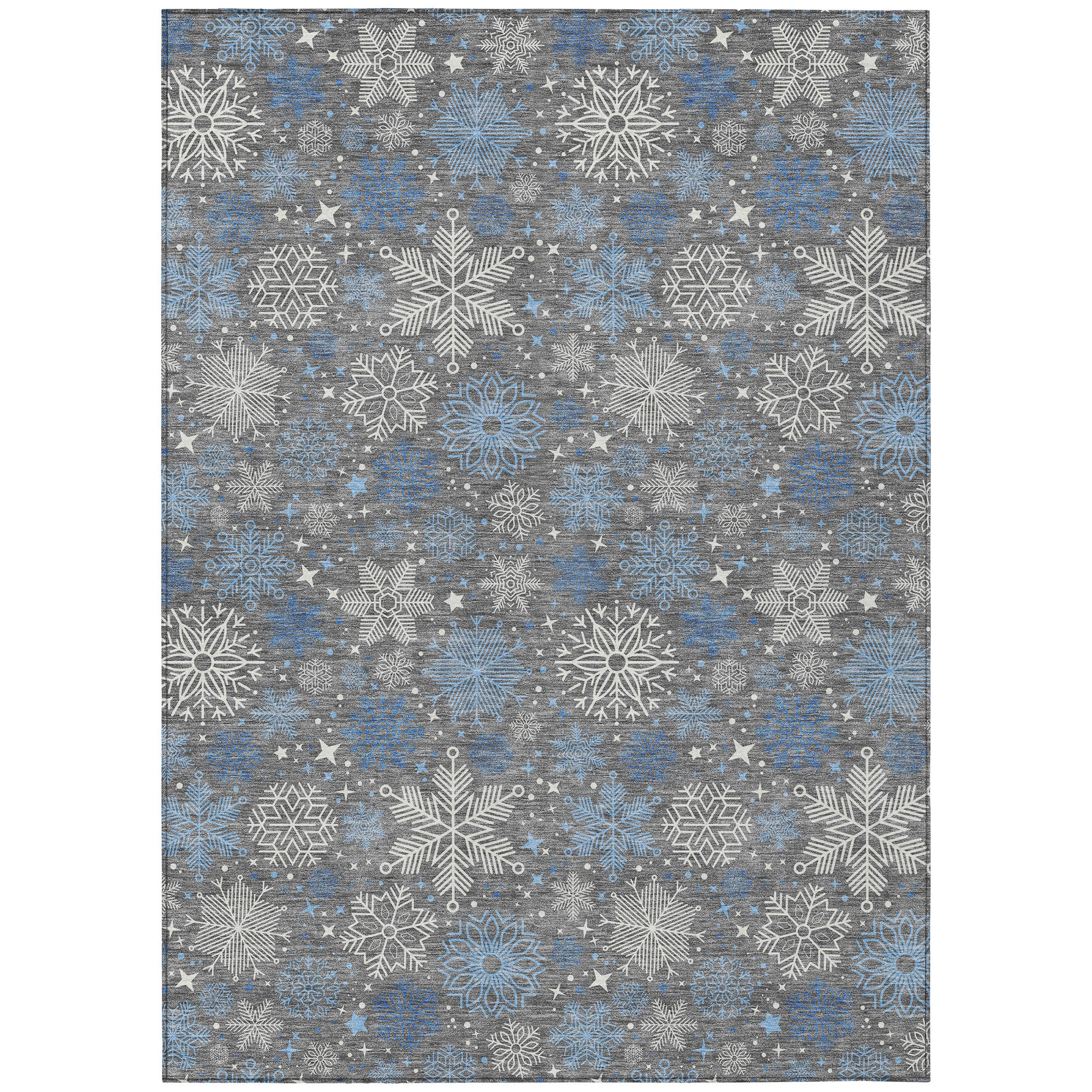 Luxury Machine Washable Indoor/Outdoor Holiday WN31 Gray Rug 2'6" x 3'10" #shape_Rectangle