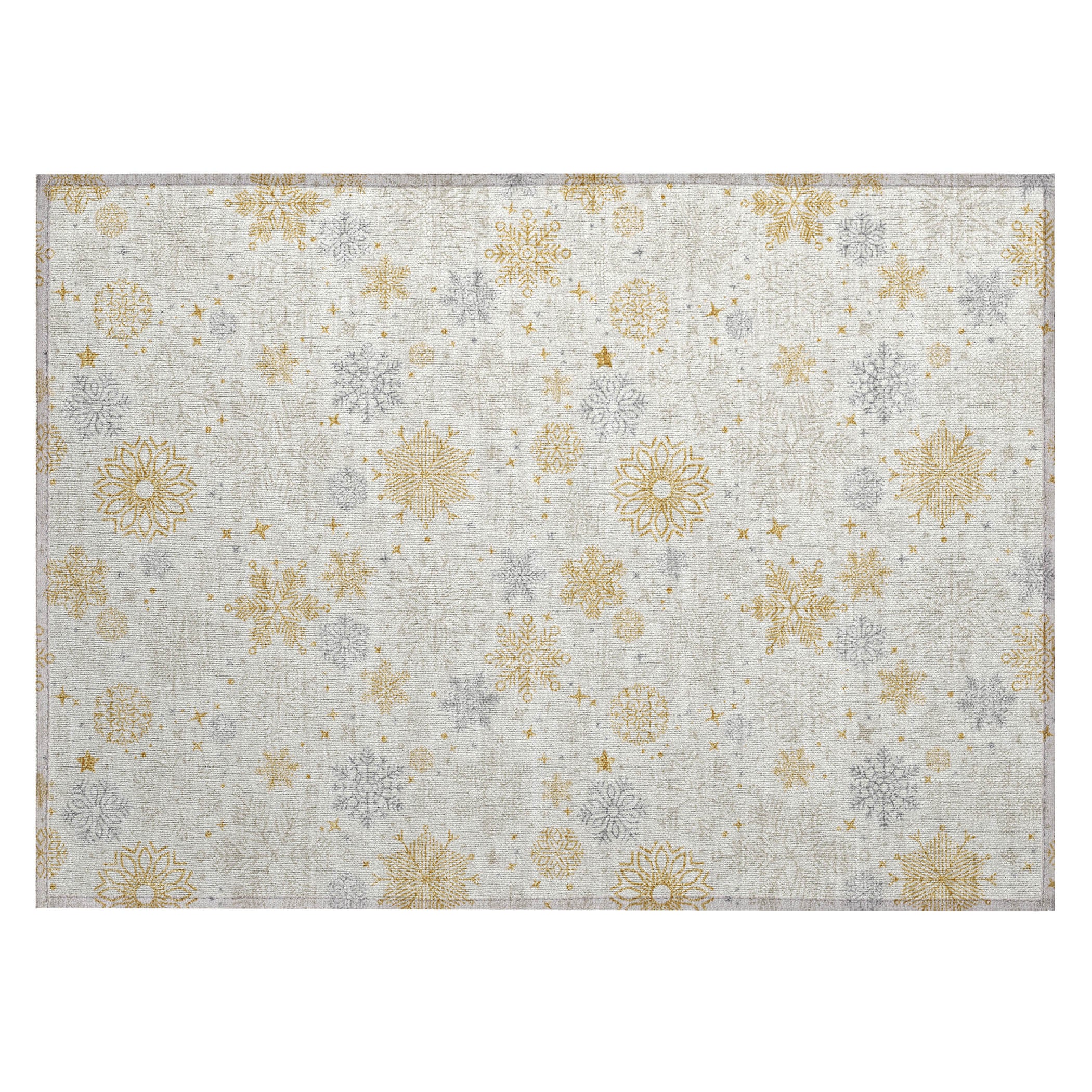 Luxury Machine Washable Indoor/Outdoor Holiday WN31 Ivory Rug 1'8" x 2'6" #shape_Rectangle