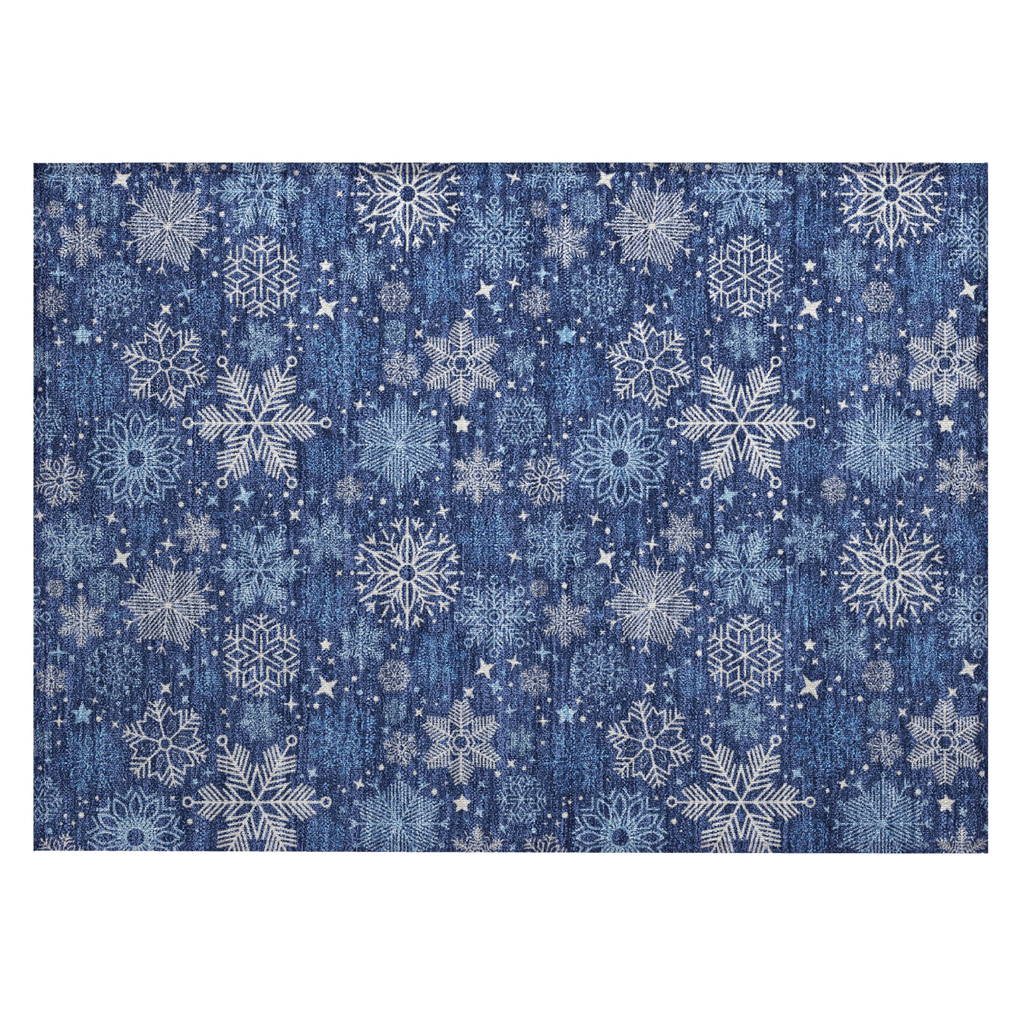 Luxury Machine Washable Indoor/Outdoor Holiday WN31 Navy Blue Rug 1'8" x 2'6" #shape_Rectangle