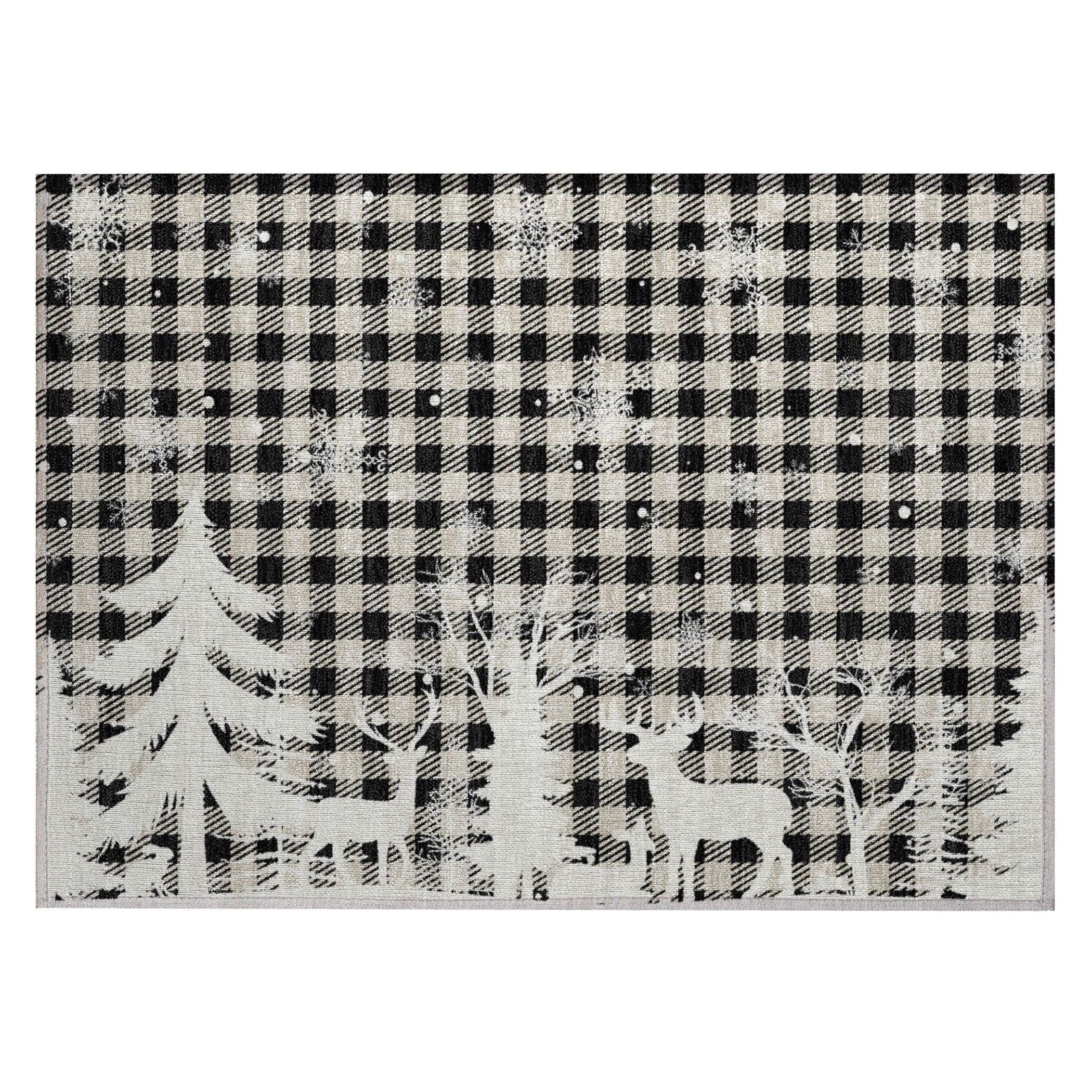 Luxury Machine Washable Indoor/Outdoor Holiday WN32 Taupe Brown Rug 1'8" x 2'6" #shape_Rectangle