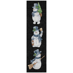 Luxury Machine Washable Indoor/Outdoor Holiday WN34 Black Rug 2'3" x 7'6" #shape_Runner