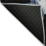 Luxury Machine Washable Indoor/Outdoor Holiday WN34 Black Rug 1'8" x 2'6" #shape_Rectangle