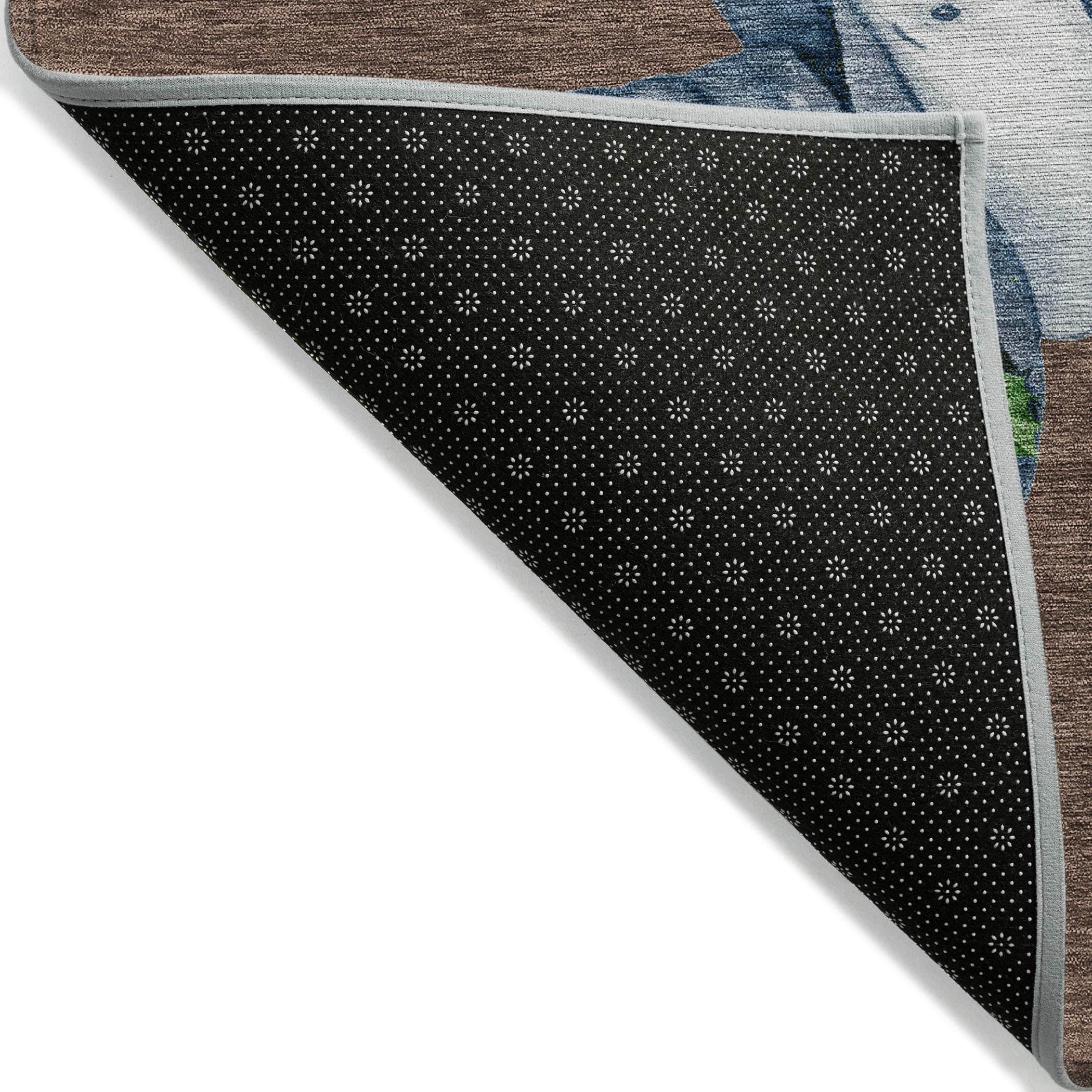 Luxury Machine Washable Indoor/Outdoor Holiday WN34 Brown Rug 1'8" x 2'6" #shape_Rectangle