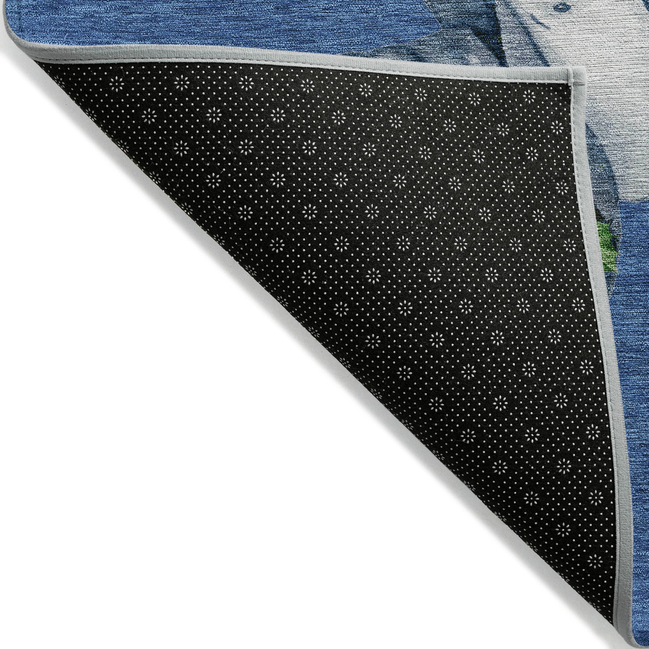 Luxury Machine Washable Indoor/Outdoor Holiday WN34 Navy Blue Rug 1'8" x 2'6" #shape_Rectangle