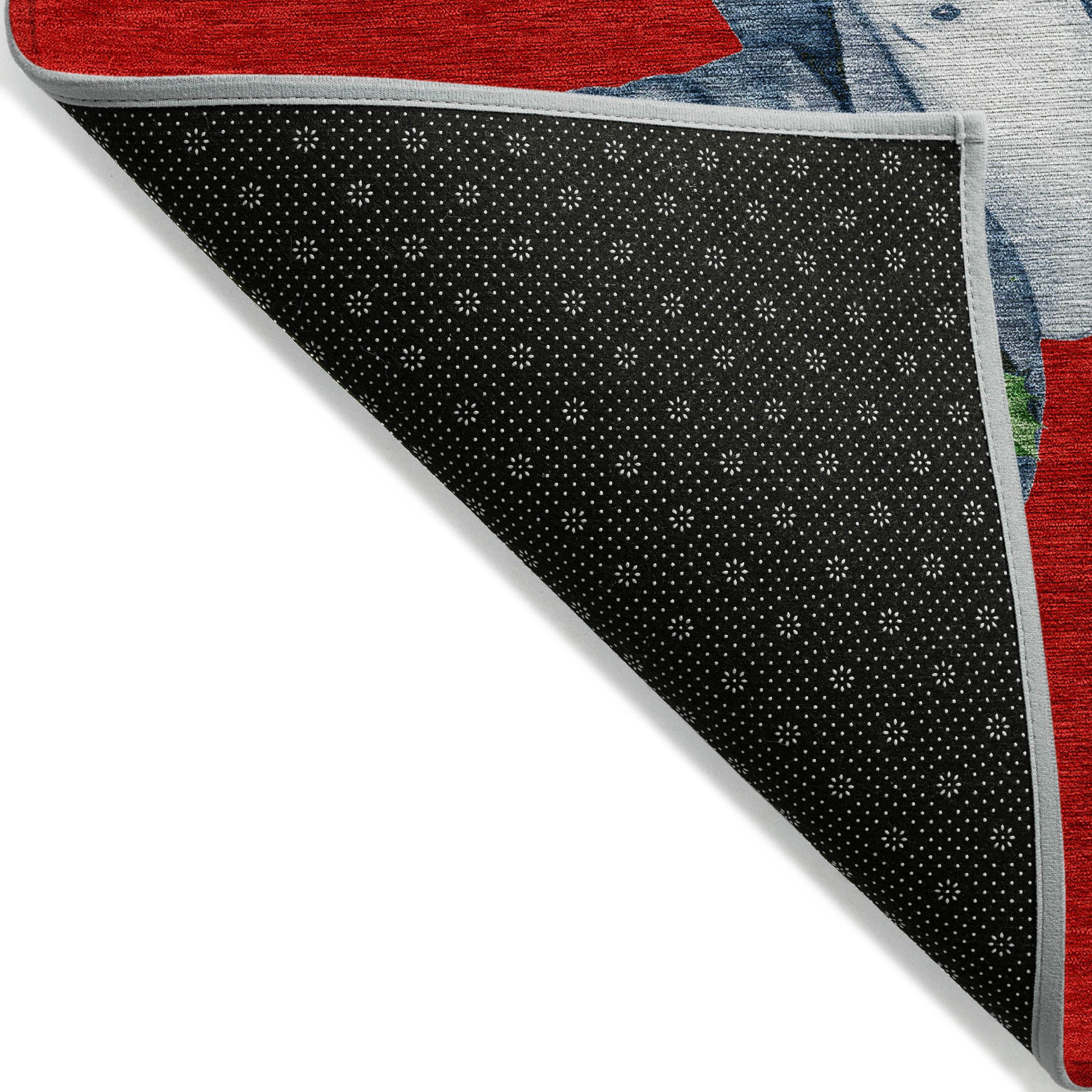 Luxury Machine Washable Indoor/Outdoor Holiday WN34 Red Rug 1'8" x 2'6" #shape_Rectangle