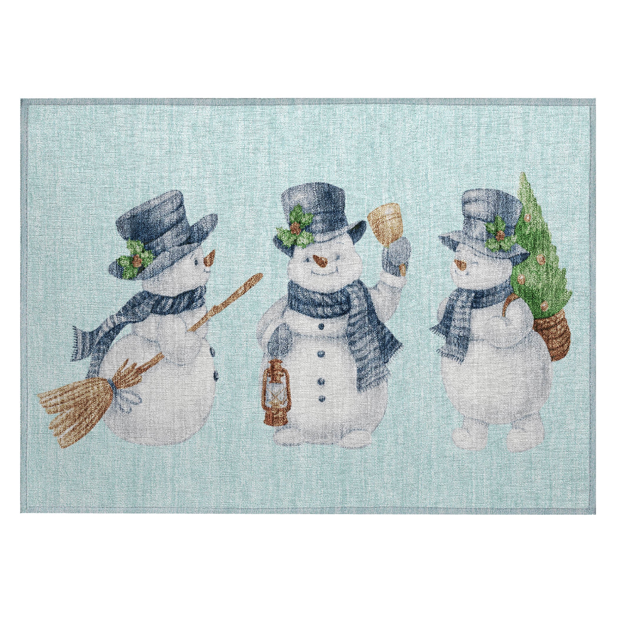 Luxury Machine Washable Indoor/Outdoor Holiday WN34 Sky Blue Rug 1'8" x 2'6" #shape_Rectangle