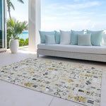 Luxury Machine Washable Indoor/Outdoor Holiday WN35 Beige Ivory Rug 2'6" x 3'10" #shape_Rectangle