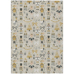Luxury Machine Washable Indoor/Outdoor Holiday WN35 Beige Ivory Rug 2'6" x 3'10" #shape_Rectangle