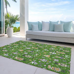 Luxury Machine Washable Indoor/Outdoor Holiday WN35 Green Rug 2'6" x 3'10" #shape_Rectangle