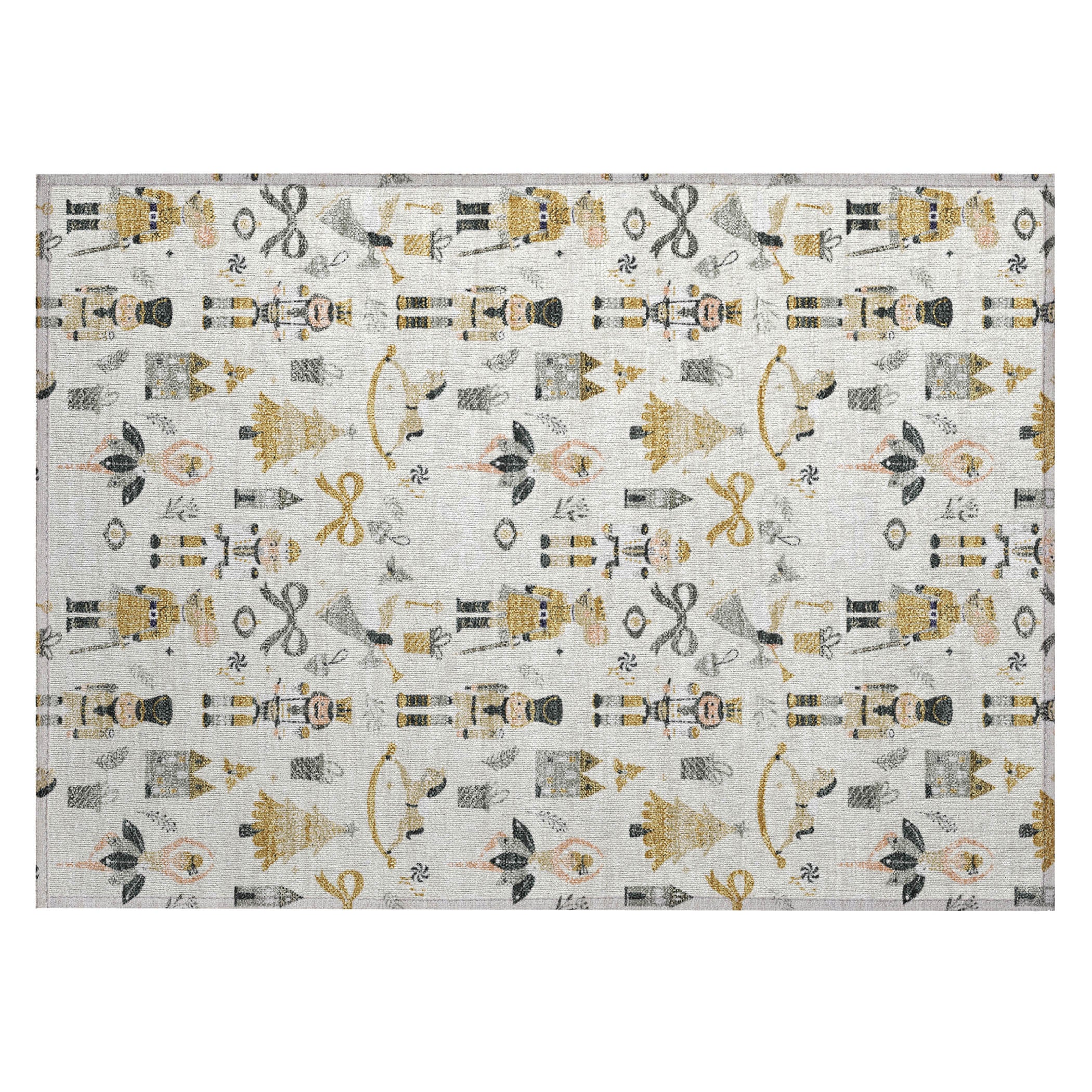 Luxury Machine Washable Indoor/Outdoor Holiday WN35 Ivory Rug 1'8" x 2'6" #shape_Rectangle