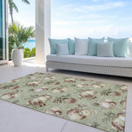 Luxury Machine Washable Indoor/Outdoor Holiday WN36 Aloe Green Rug 2'6" x 3'10" #shape_Rectangle