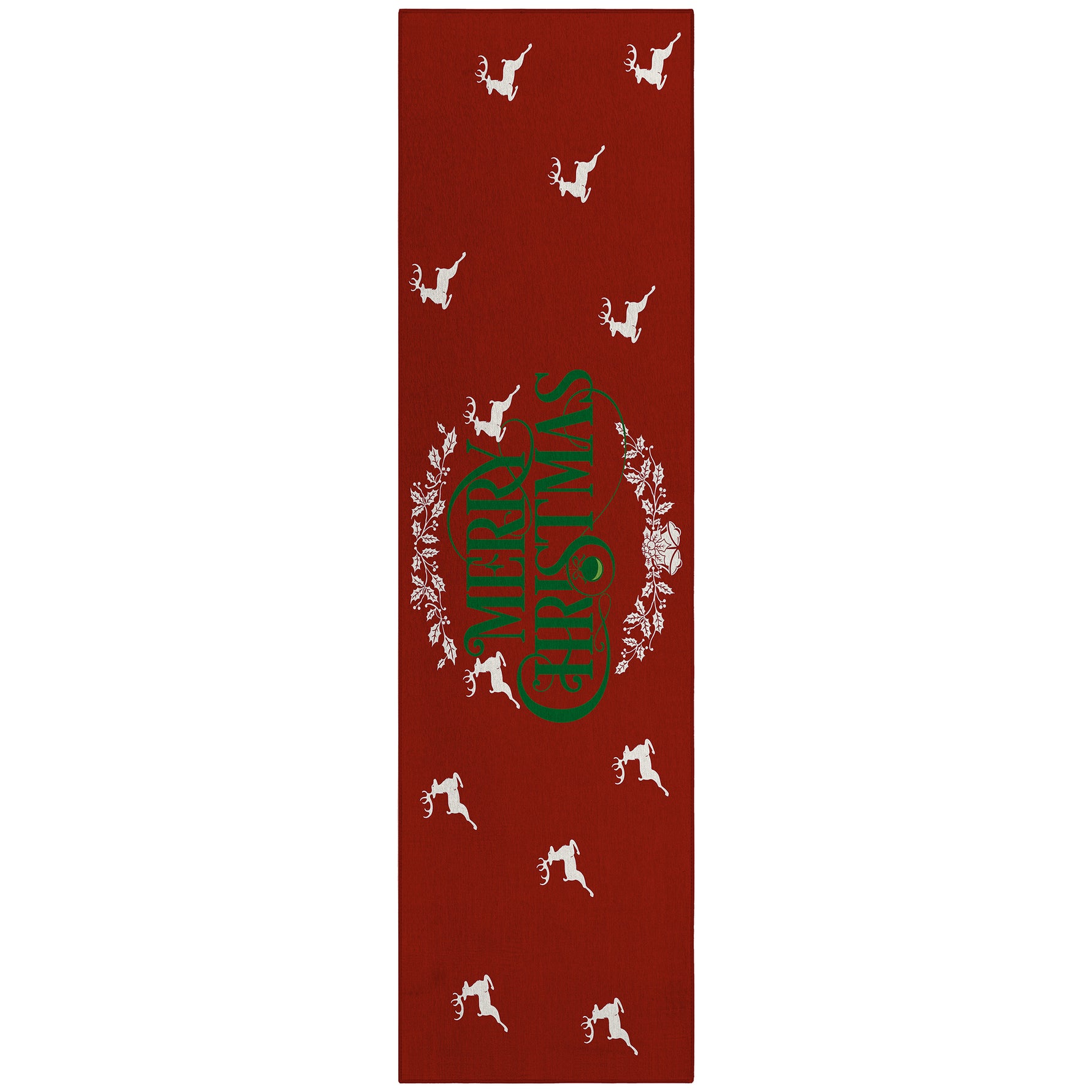 Luxury Machine Washable Indoor/Outdoor Holiday WN6 Red Rug 2'3" x 7'6" #shape_Runner