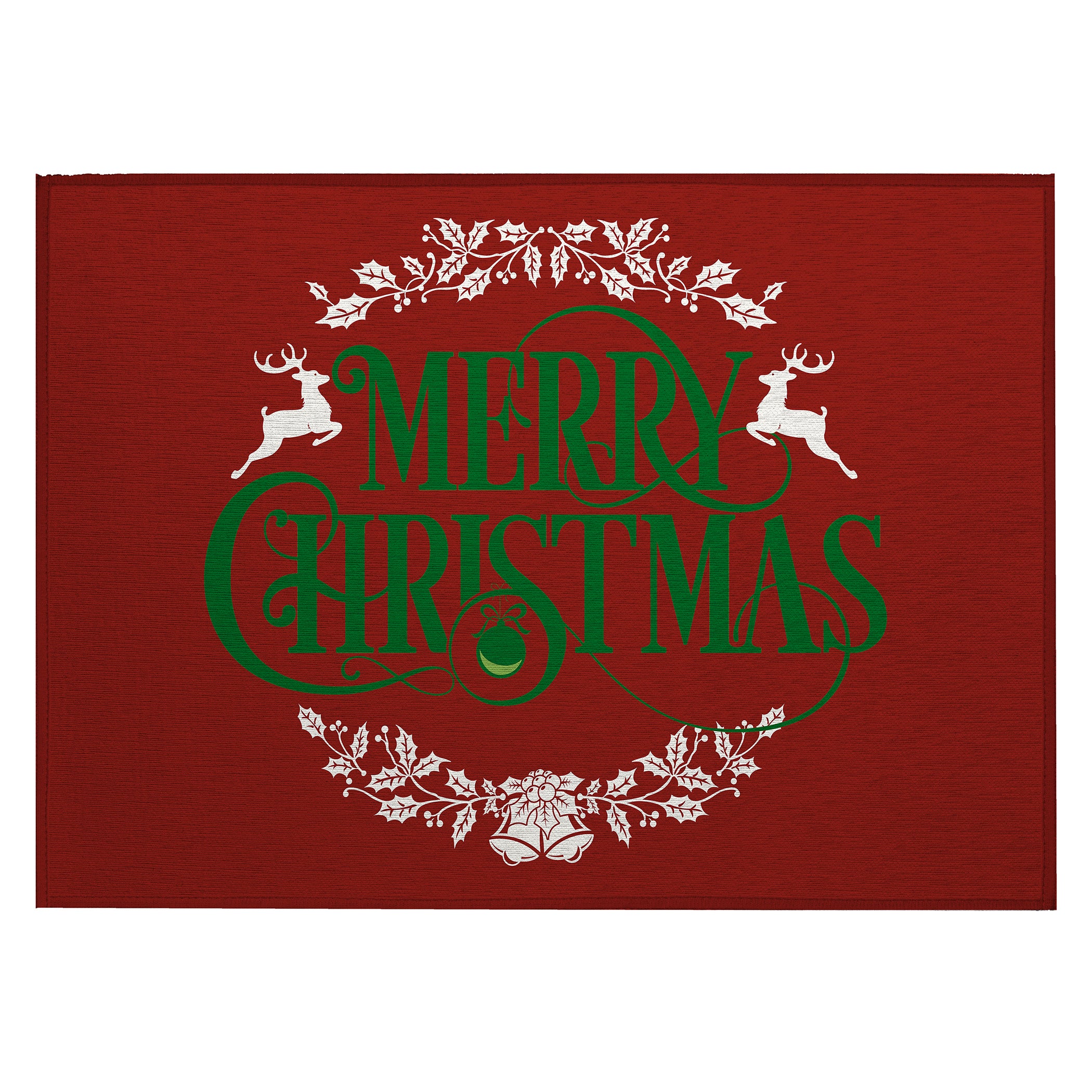 Luxury Machine Washable Indoor/Outdoor Holiday WN6 Red Rug 1'8" x 2'6" #shape_Rectangle