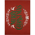 Luxury Machine Washable Indoor/Outdoor Holiday WN6 Red Rug 2'6" x 3'10" #shape_Rectangle