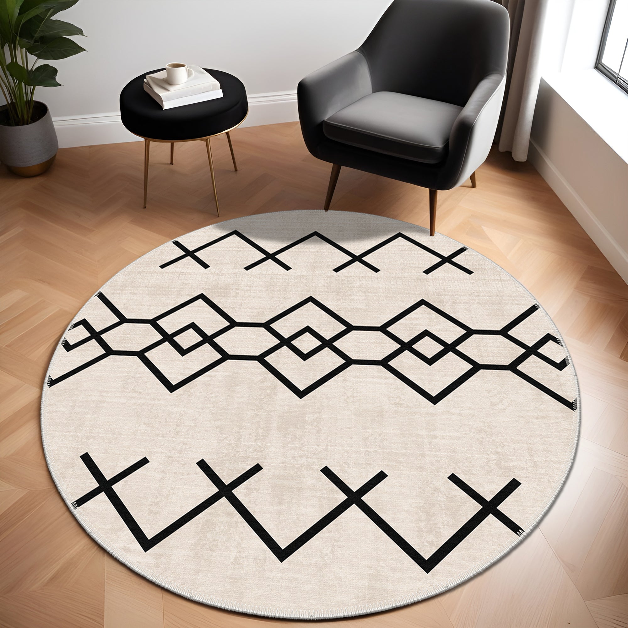 Rennes Machine Washable Area Rug
