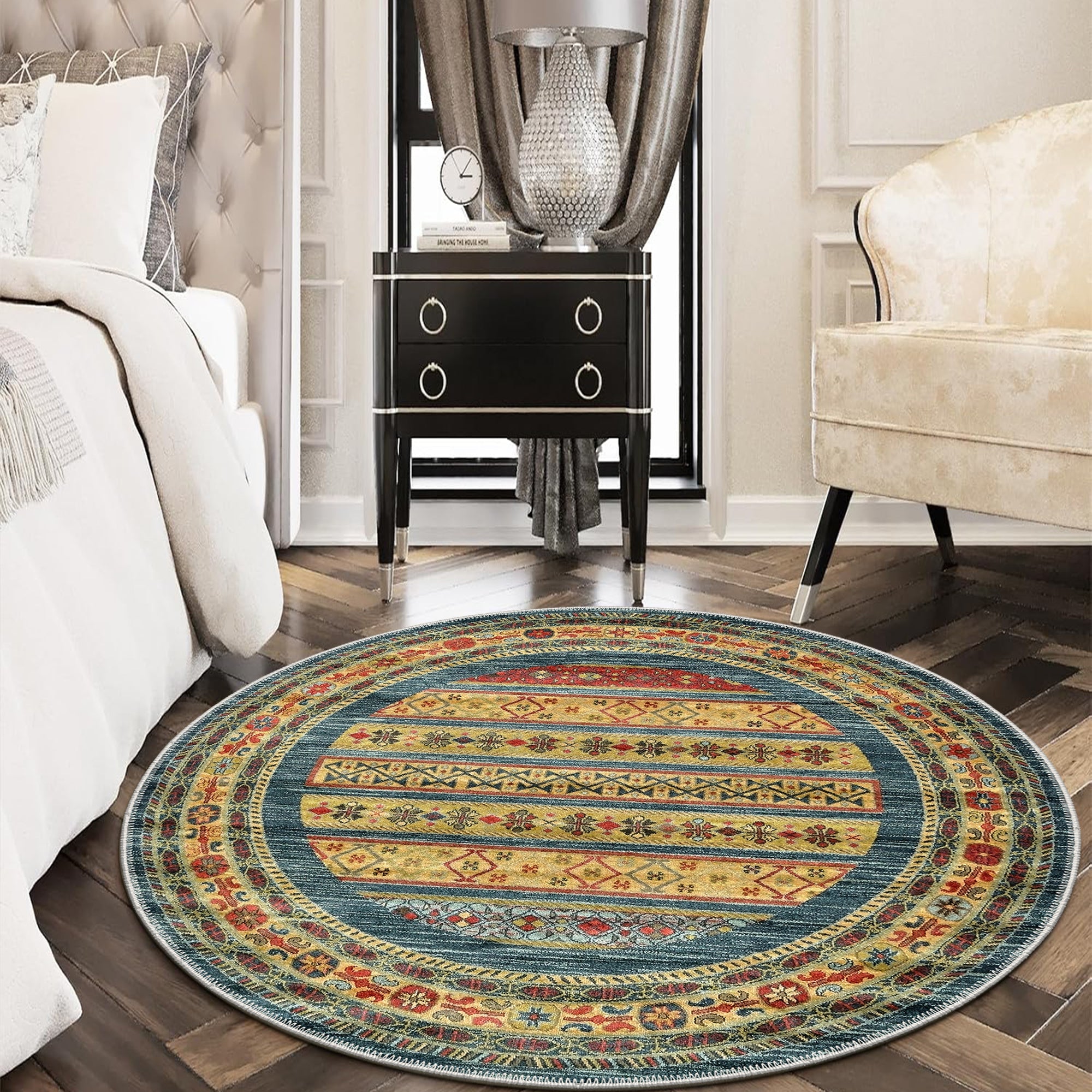 Omen Machine Washable Area Rug