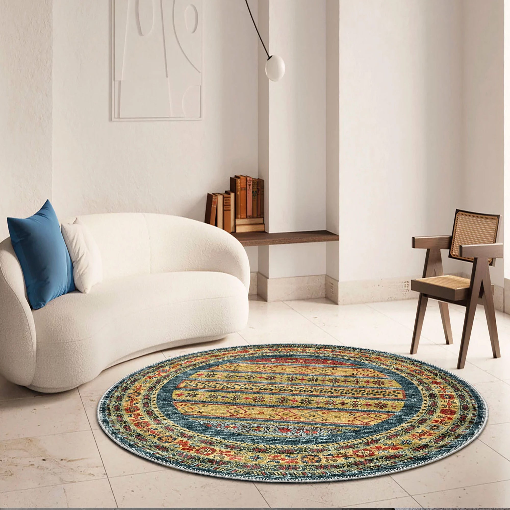 Omen Machine Washable Area Rug