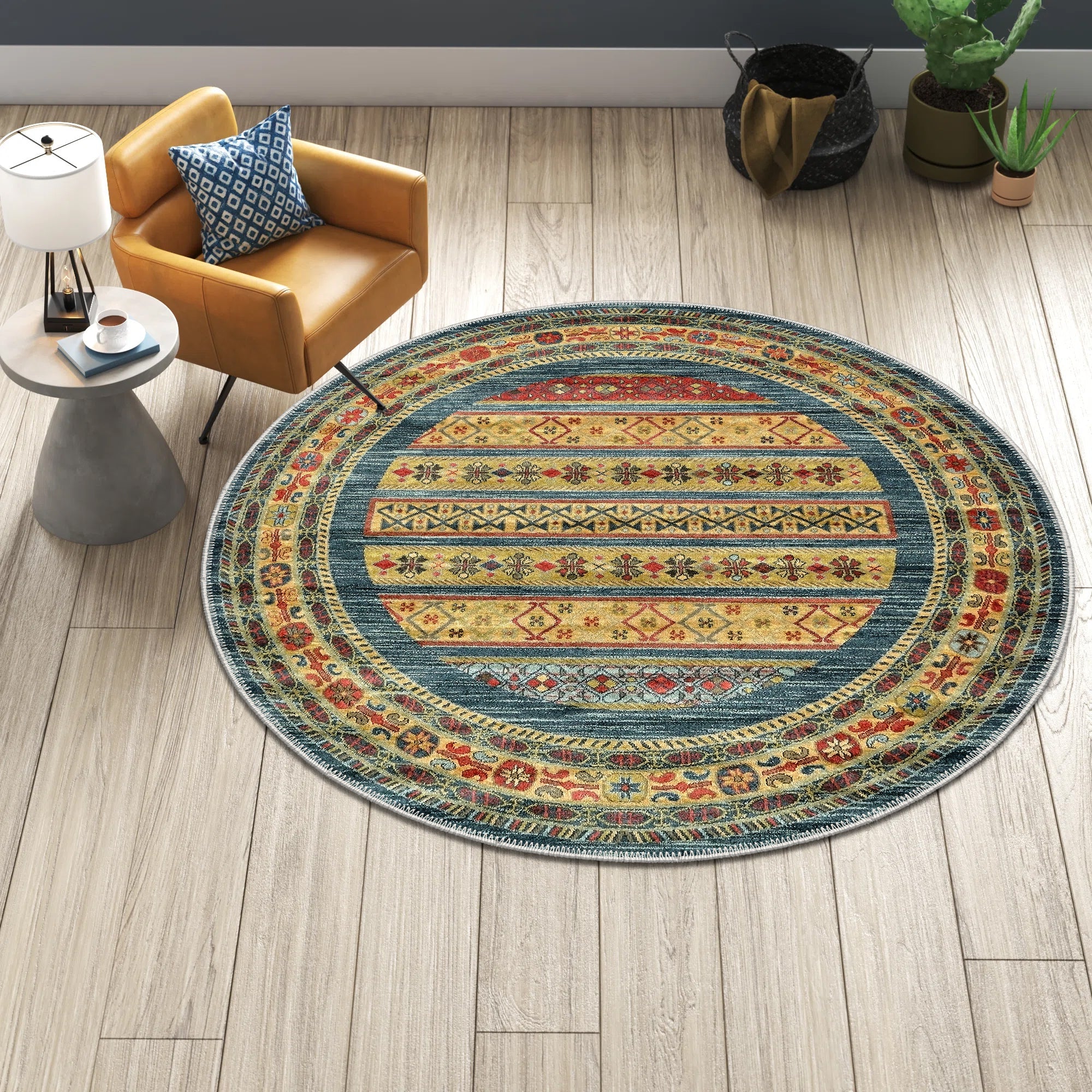 Omen Machine Washable Area Rug