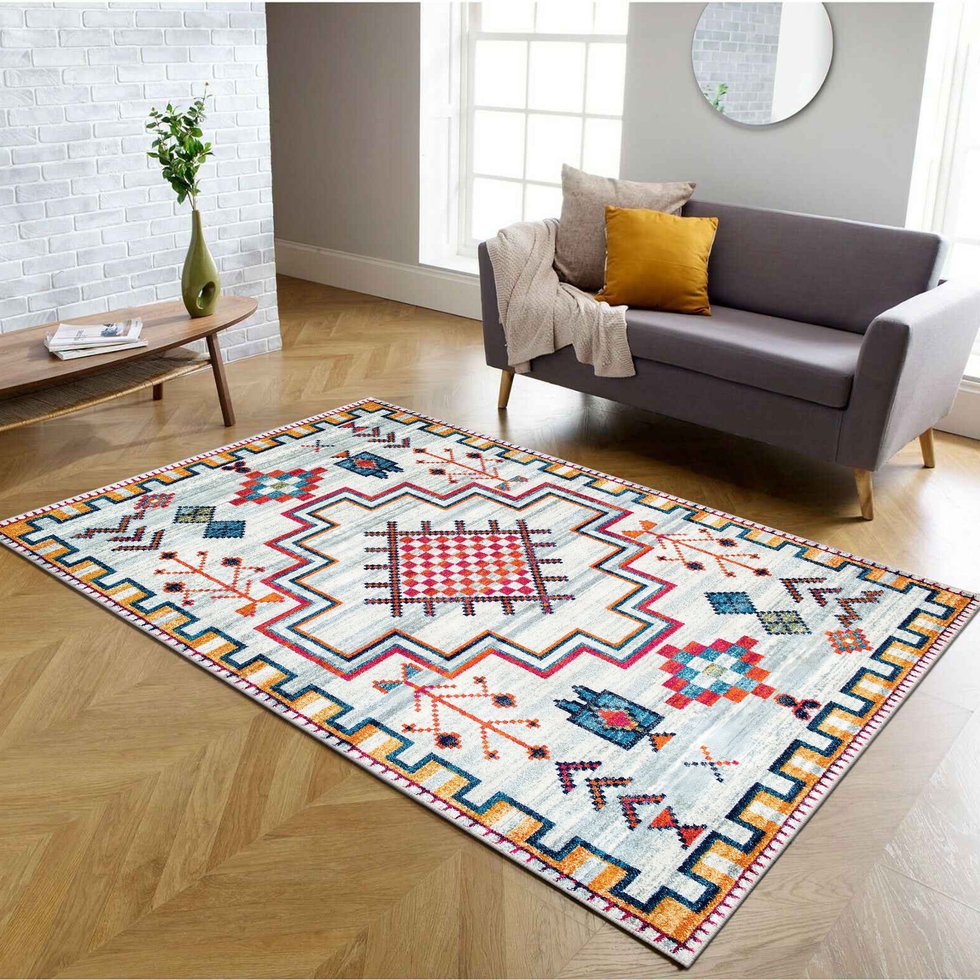 Whiskers Machine Washable Area Rug