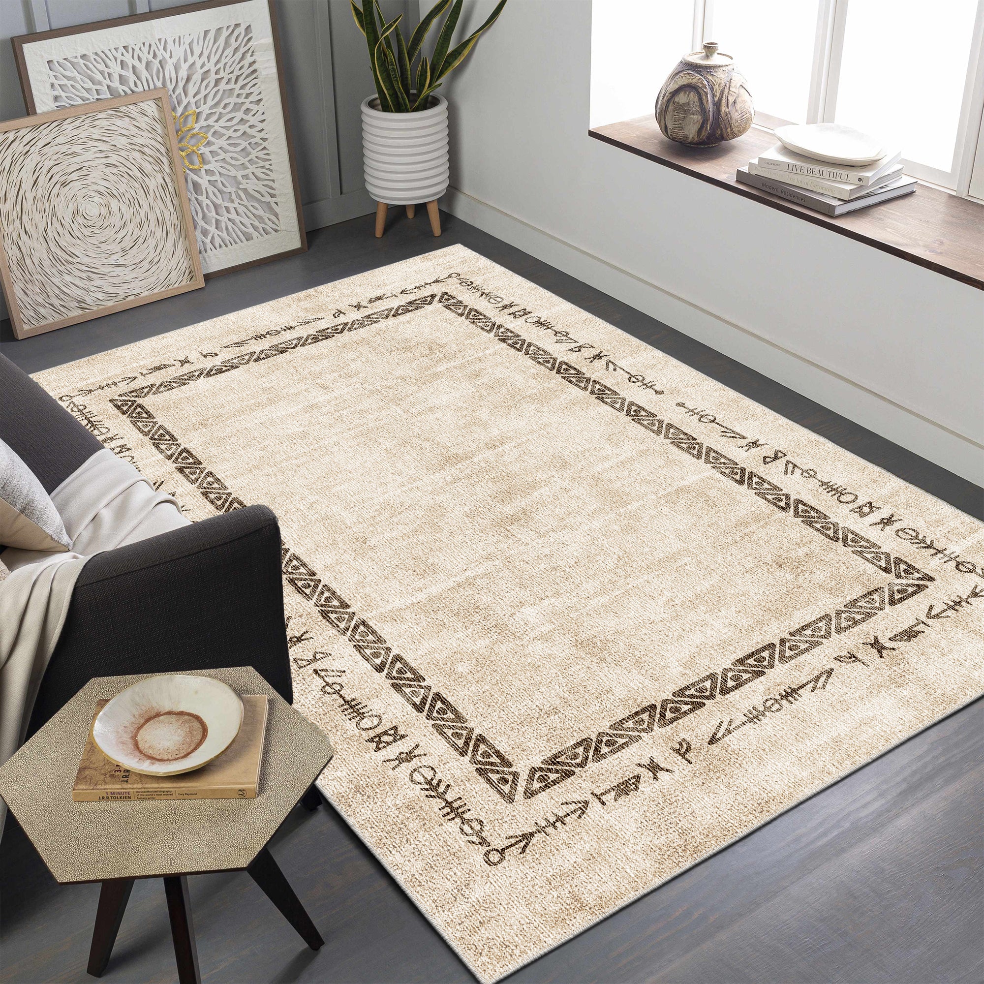 Fuzzy Machine Washable Area Rug