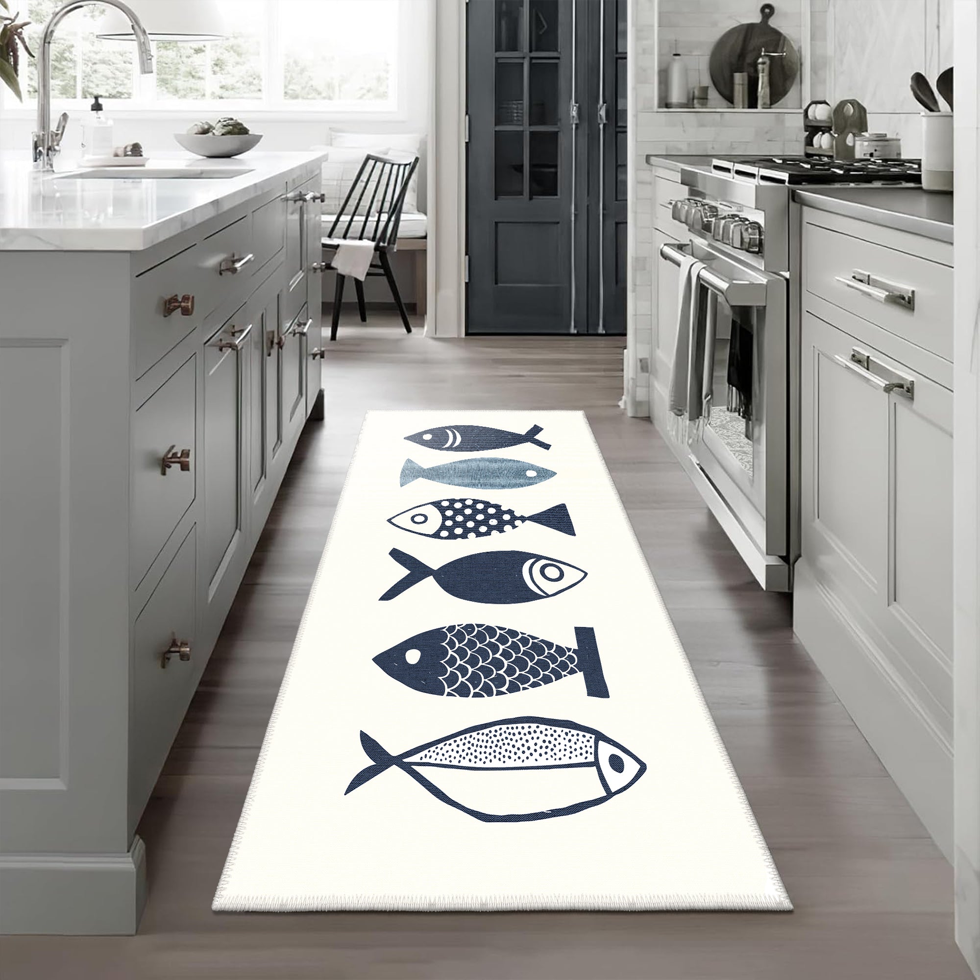 Fish Machine Washable Area Rug