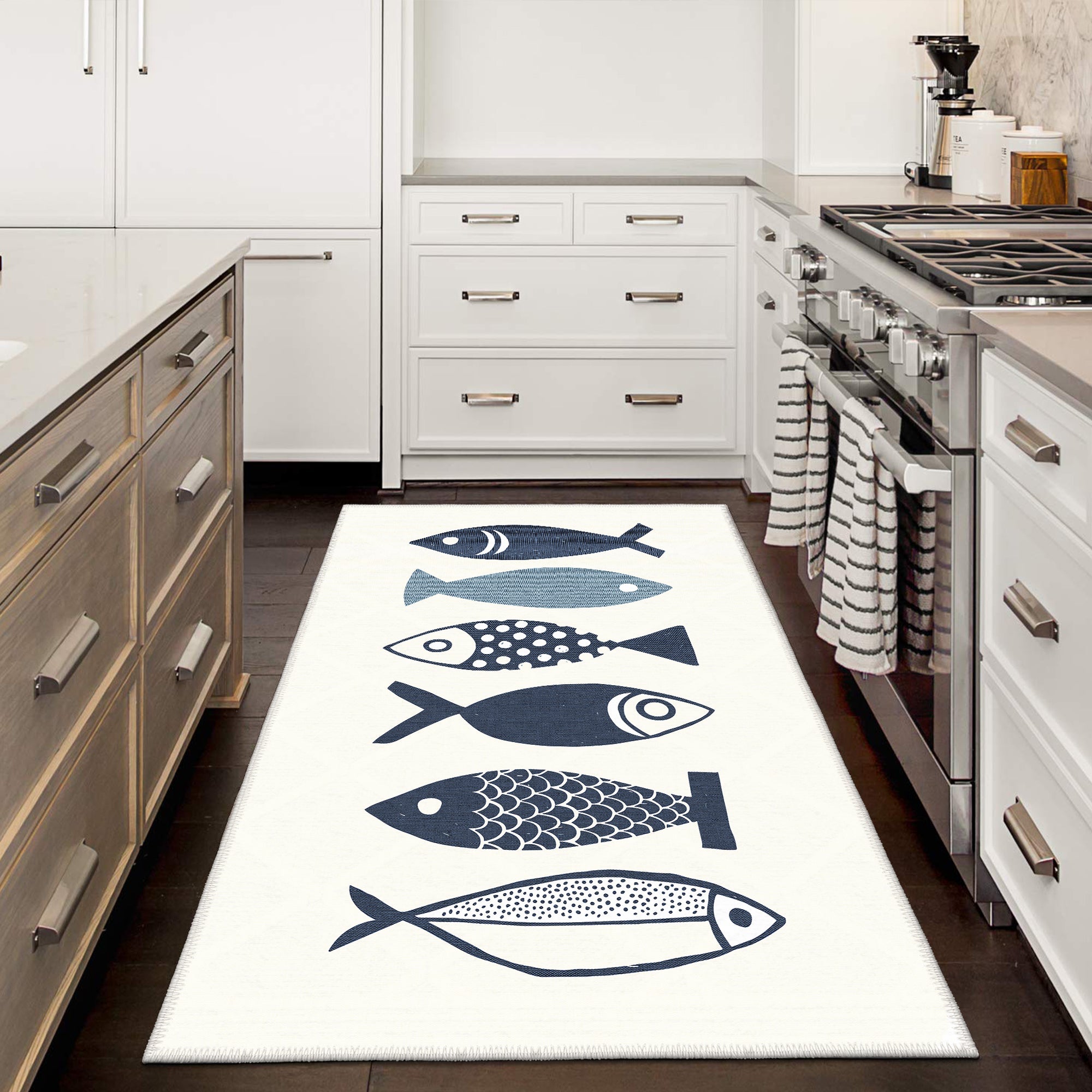 Fish Machine Washable Area Rug