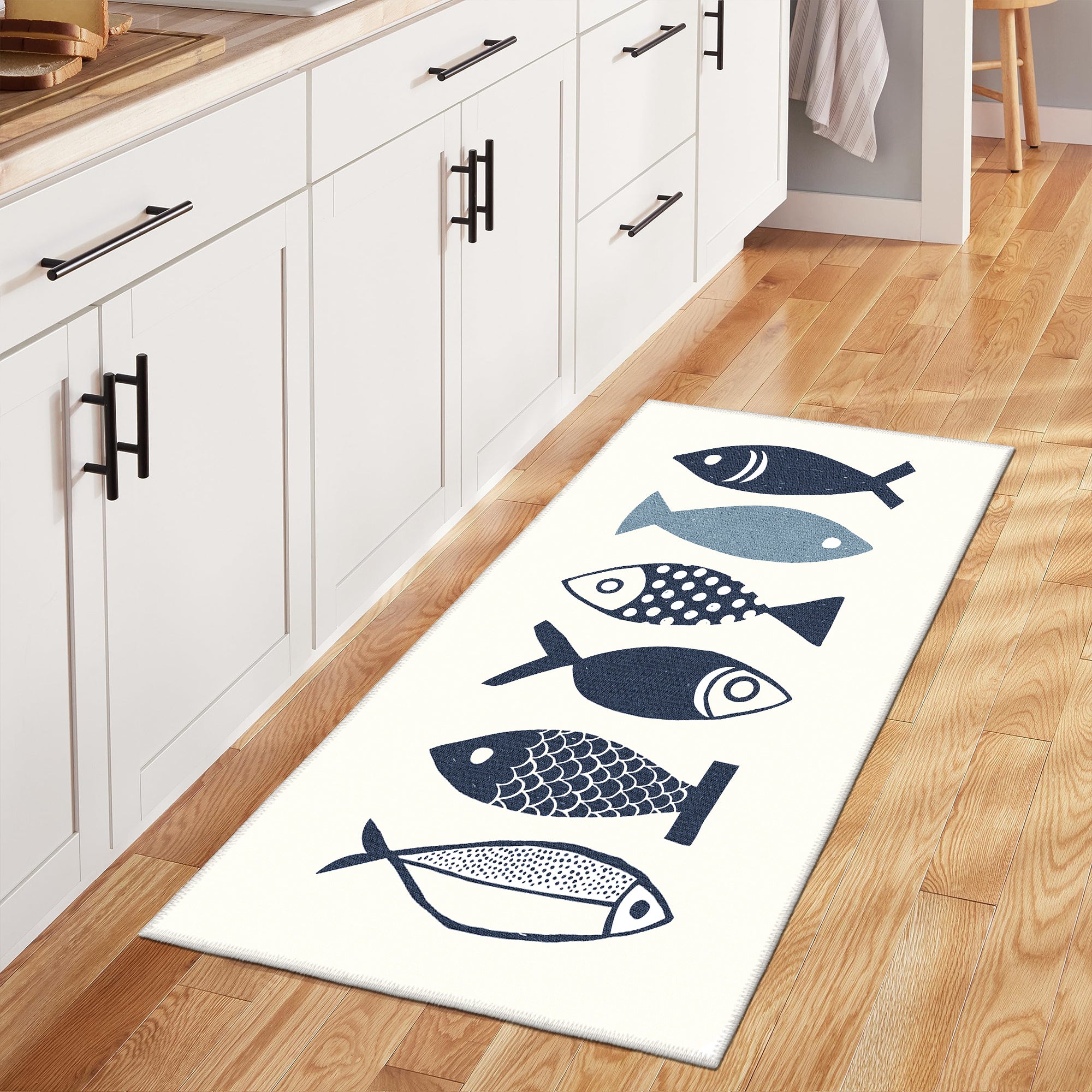 Fish Machine Washable Area Rug