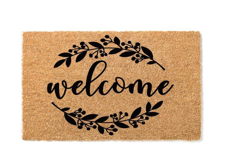 Welcome Floral Sway Welcome Mat