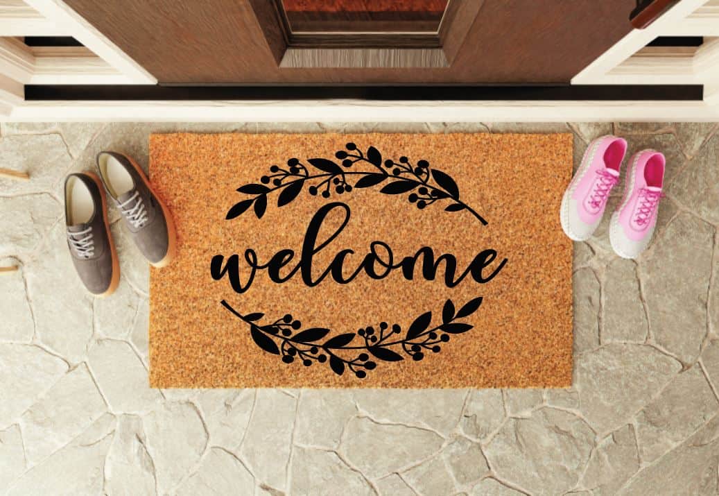 Welcome Floral Sway Welcome Mat