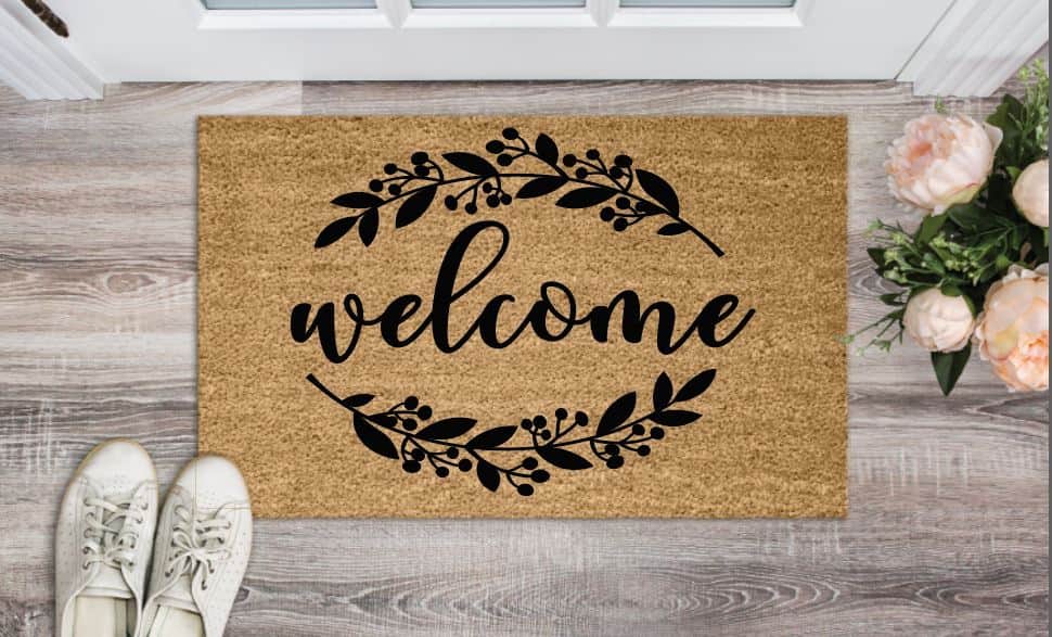 Welcome Floral Sway Welcome Mat