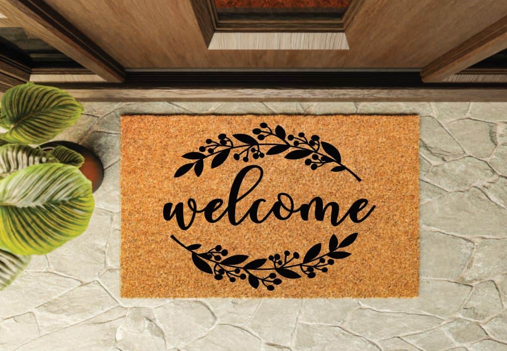 Welcome Floral Sway Welcome Mat