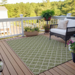 Luxury Machine Washable Indoor/Outdoor Transitional YO1 Aloe Green Rug 3' x 5' #shape_Rectangle