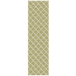 Luxury Machine Washable Indoor/Outdoor Transitional YO1 Aloe Green Rug 2'3" x 10' #shape_Runner