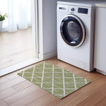 Luxury Machine Washable Indoor/Outdoor Transitional YO1 Aloe Green Rug 1'8" x 2'6" #shape_Rectangle