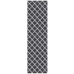 Luxury Machine Washable Indoor/Outdoor Transitional YO1 Black Rug 2'3" x 10' #shape_Runner