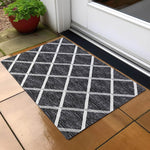 Luxury Machine Washable Indoor/Outdoor Transitional YO1 Black Rug 1'8" x 2'6" #shape_Rectangle