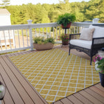 Luxury Machine Washable Indoor/Outdoor Transitional YO1 Gold Rug 3' x 5' #shape_Rectangle