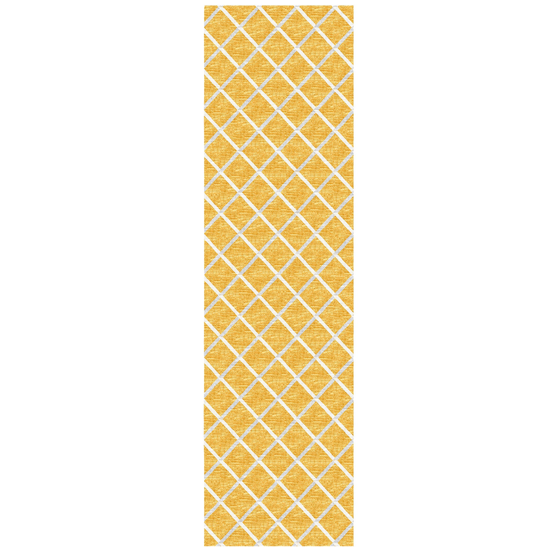 Luxury Machine Washable Indoor/Outdoor Transitional YO1 Gold Rug 2'3" x 10' #shape_Runner