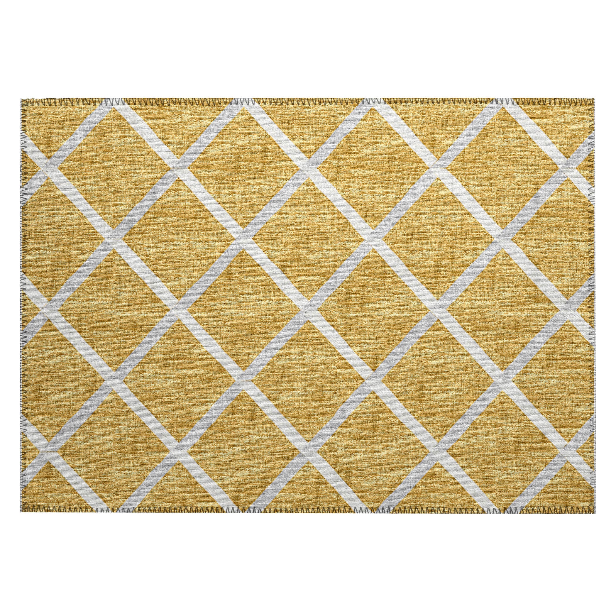 Luxury Machine Washable Indoor/Outdoor Transitional YO1 Gold Rug 1'8" x 2'6" #shape_Rectangle