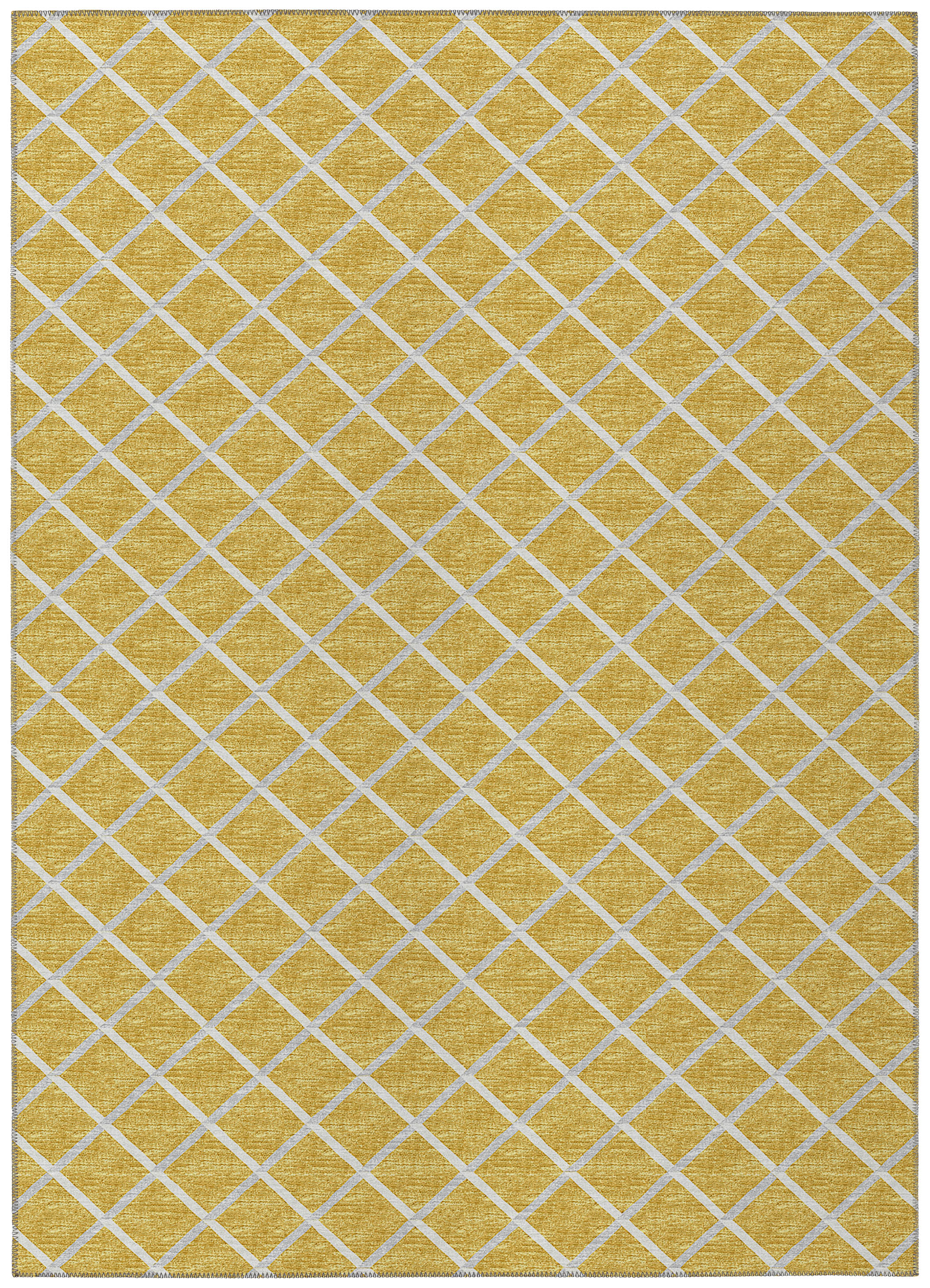 Luxury Machine Washable Indoor/Outdoor Transitional YO1 Gold Rug 3' x 5' #shape_Rectangle