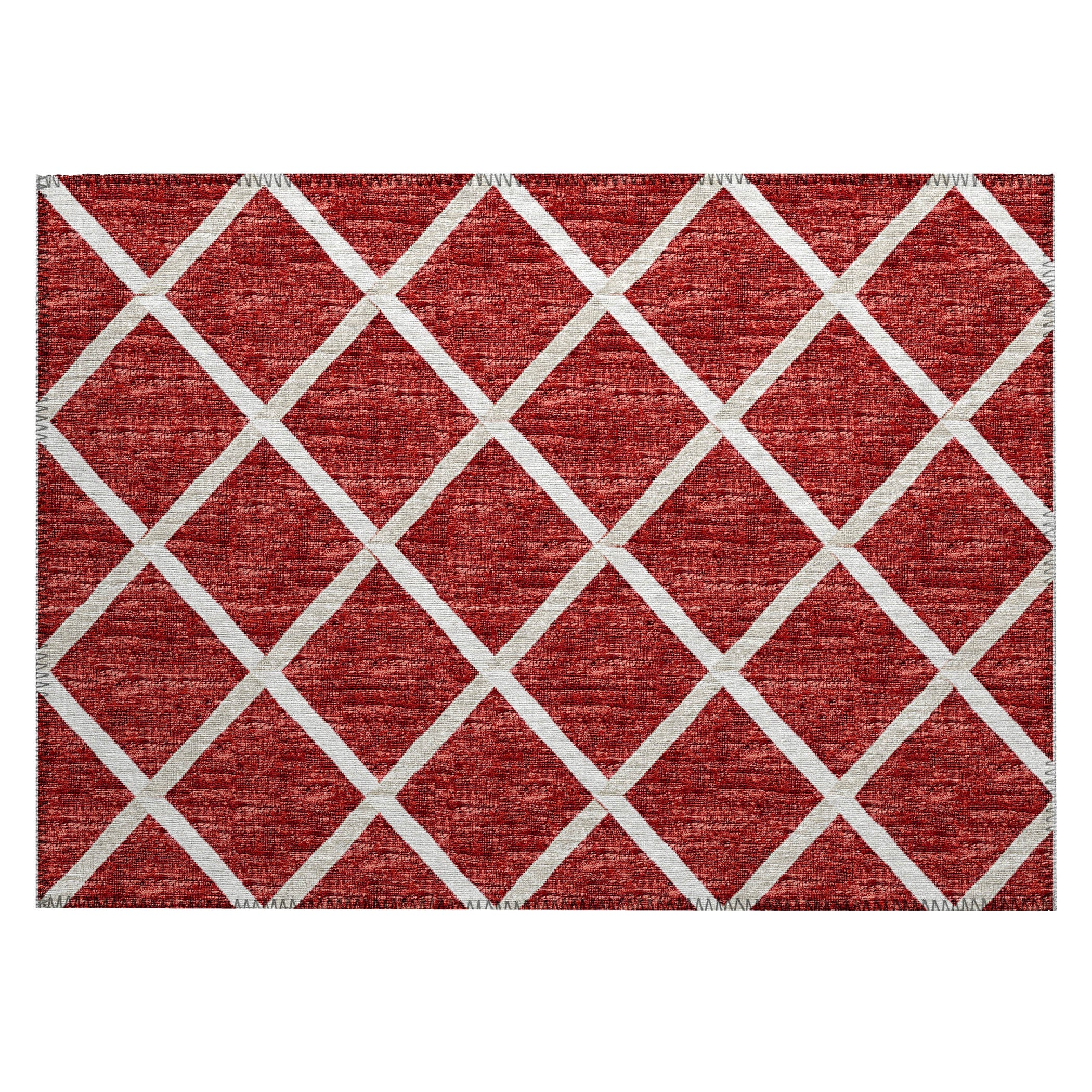 Luxury Machine Washable Indoor/Outdoor Transitional YO1 Red Rug 1'8" x 2'6" #shape_Rectangle