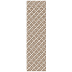 Luxury Machine Washable Indoor/Outdoor Transitional YO1 Taupe Brown Rug 2'3" x 10' #shape_Runner
