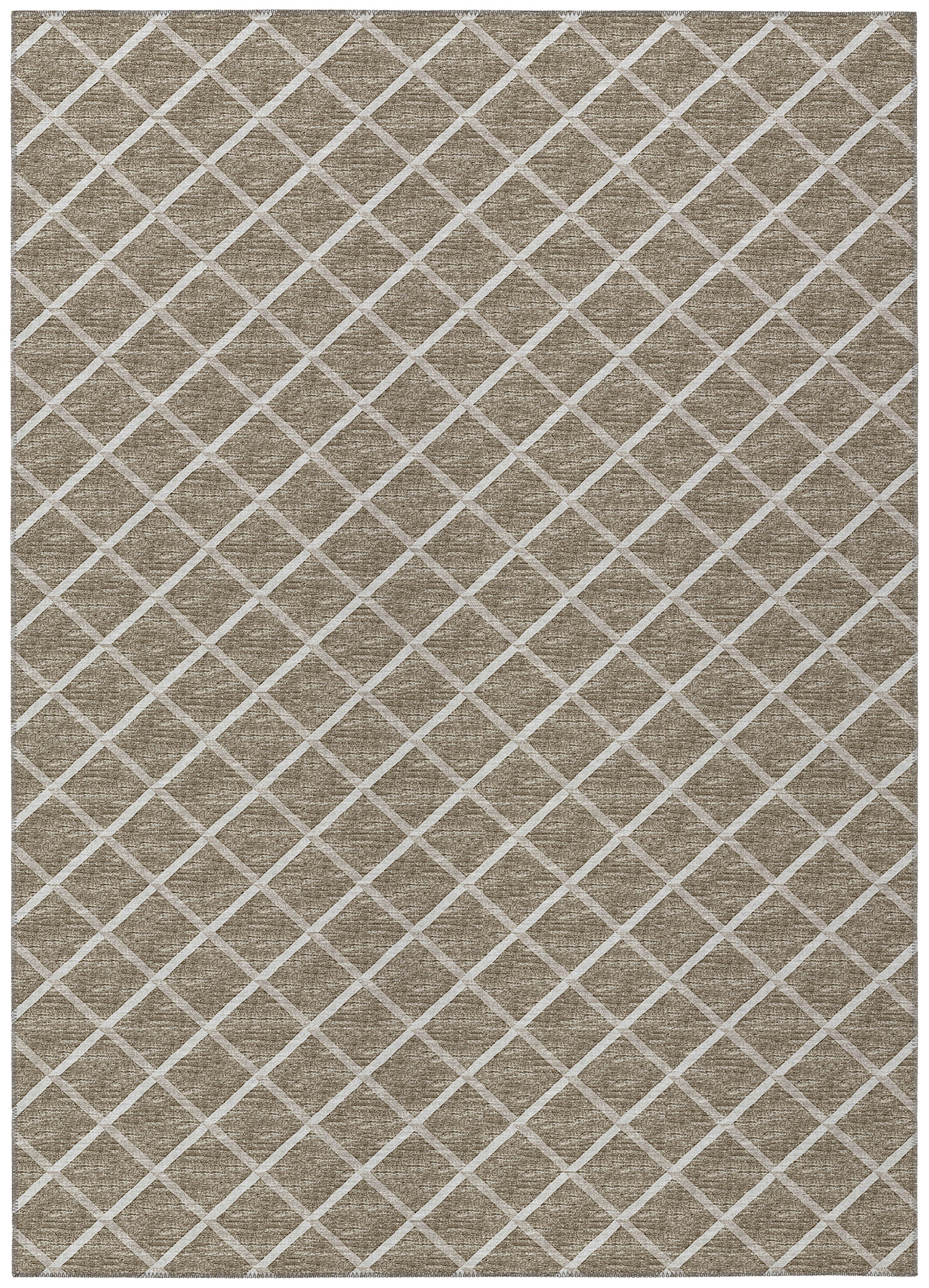 Luxury Machine Washable Indoor/Outdoor Transitional YO1 Taupe Brown Rug 3' x 5' #shape_Rectangle