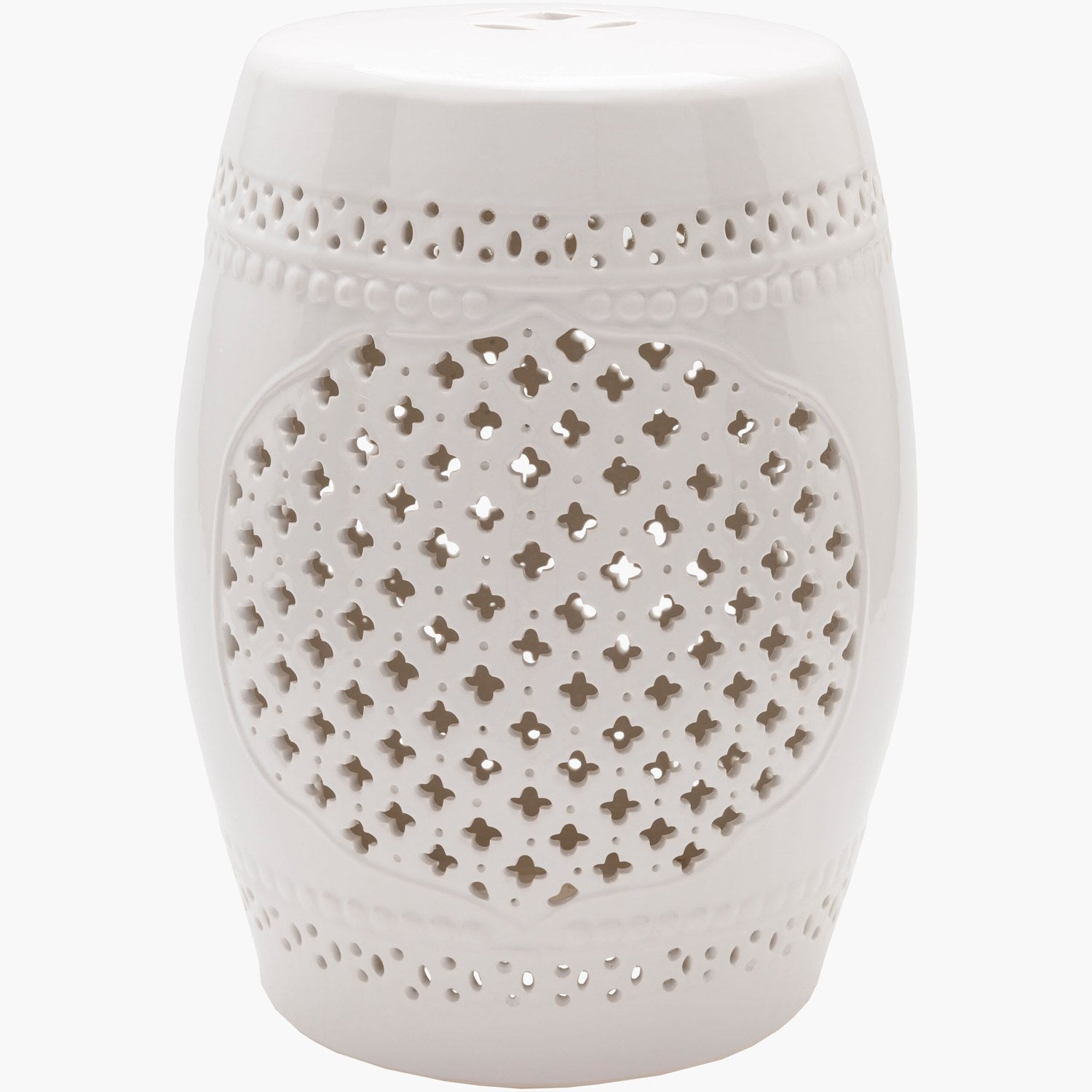 Auburndale Garden Stool in White