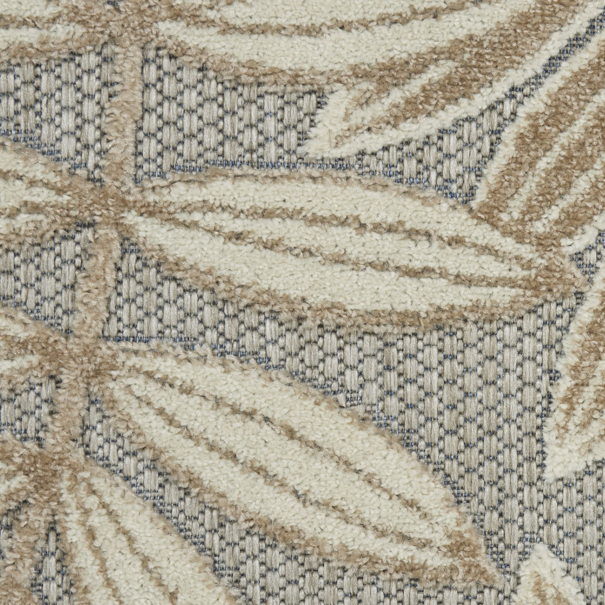 Natural Tropical Leaf Indoor/Outdoor Patio Rug